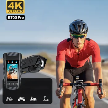 4K Action Camera Motorcycle Bike Helmet Camera HD Screen Dash Cam Bicycle WiFi Function Sports DV with Light Horn