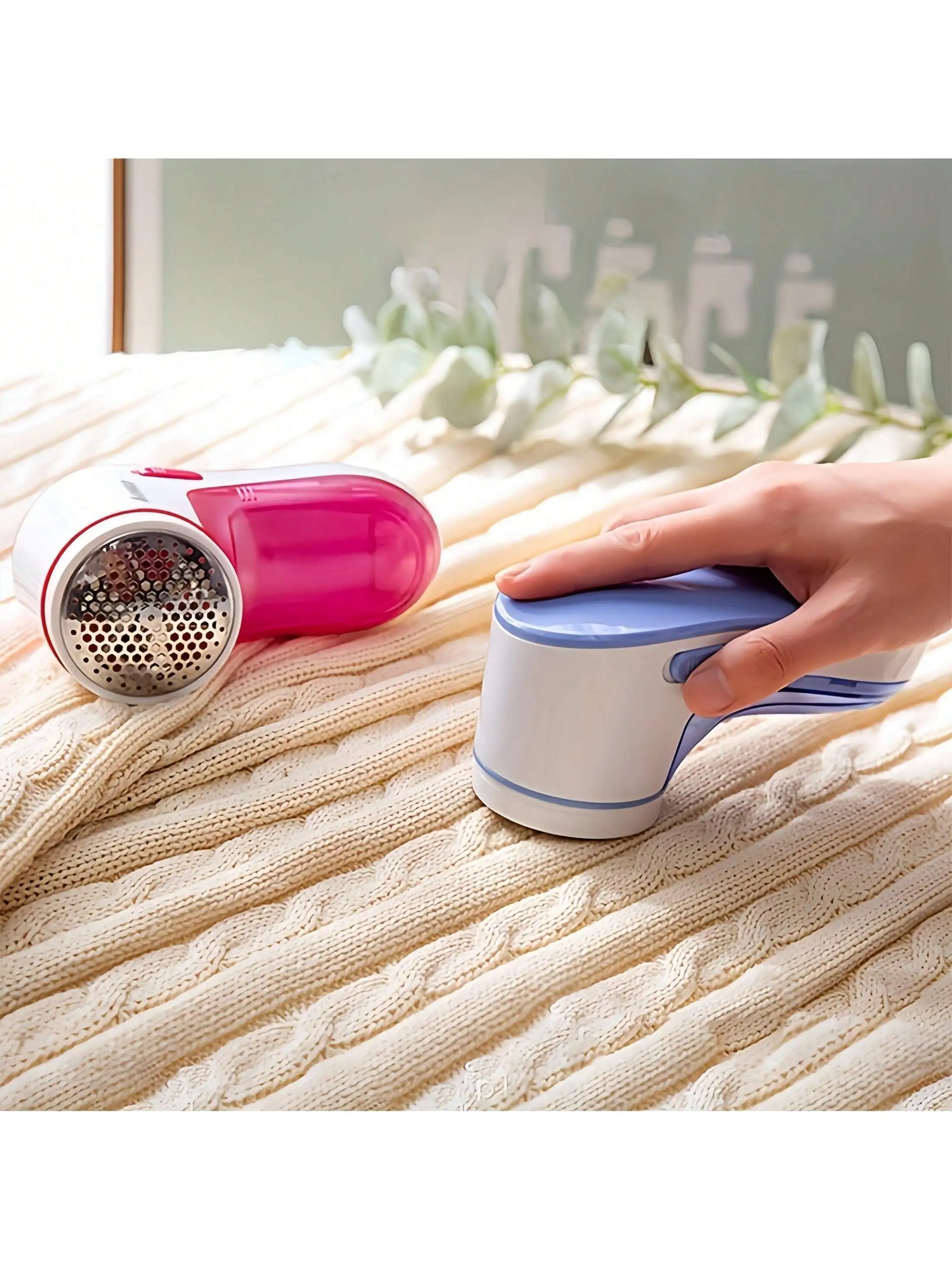 Afeitadora de tela para suéter, eliminador de pelusas, afeitadora de suéter recargable con cuchillas de 3 hojas de acero inoxidable, interruptor de protección de seguridad,