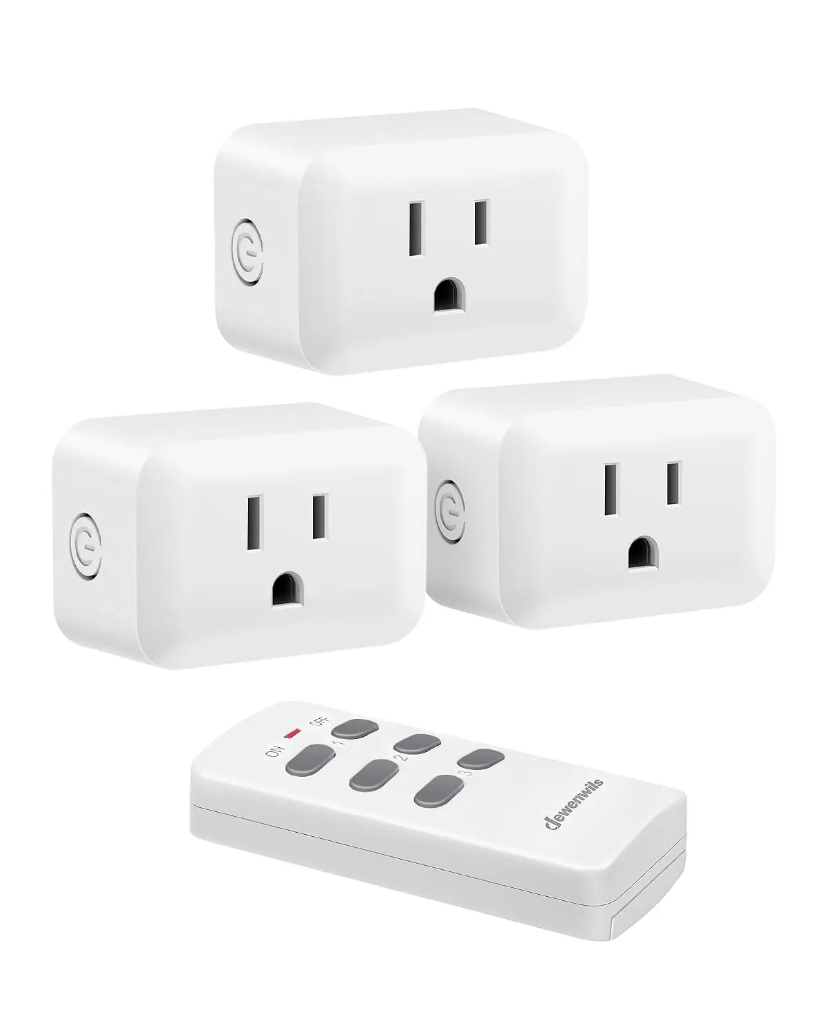

Wireless Remote Control Outlet, 100ft Range, 1 Remote 3 Outlets, Expandable, Easy Plug & Play