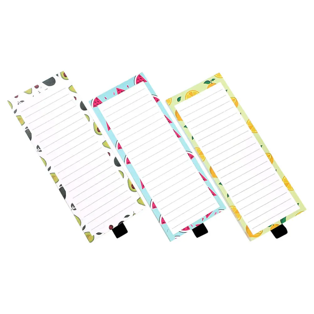 المفكرة المغناطيسية للثلاجة قائمة البقالة وسادة متعددة الوظائف مذكرة المنظم الثلاجة ملاحظة منصات لوازم الطباعة