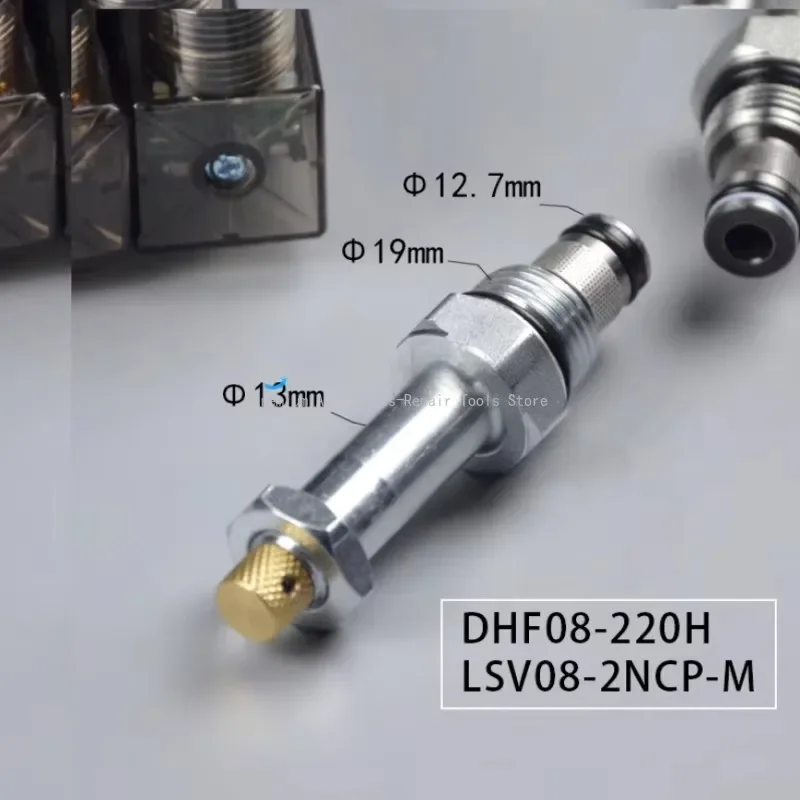 Hydraulic Threaded Cartridge Solenoid Valve 2 Position 2 Way Normally Closed DHF08-220H LSV08-2NCP-M DC12V/DC24V/AC220V 250bar