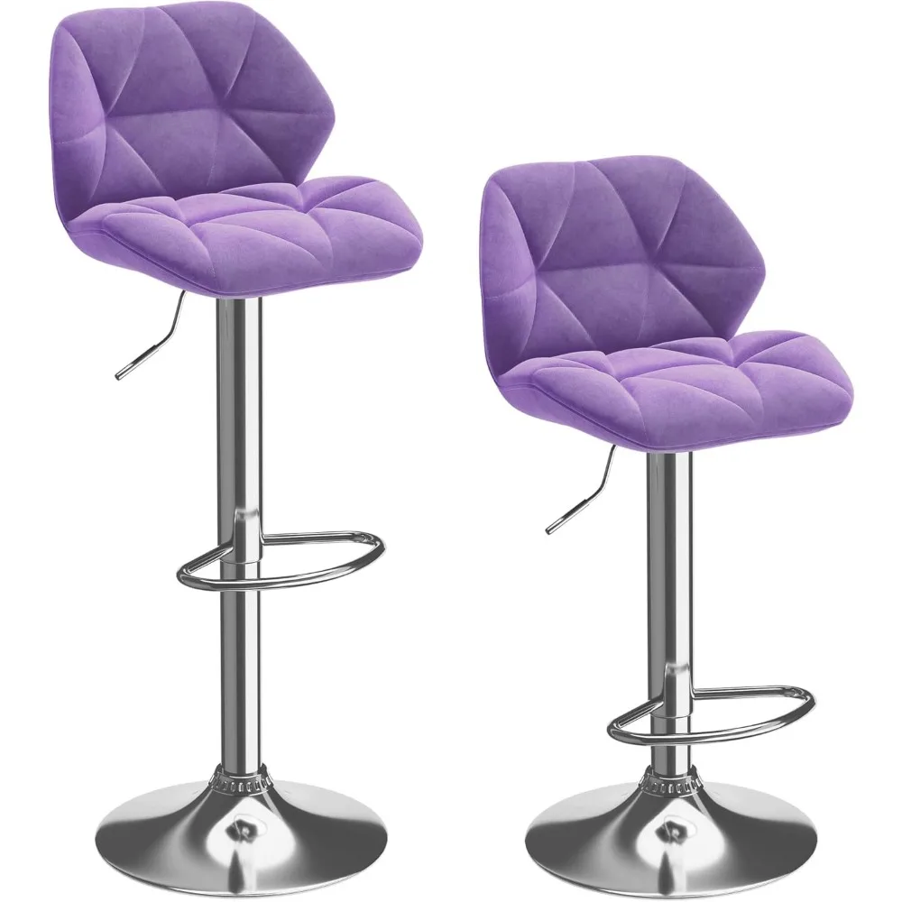 Barhocker-Set, 2er-Set, moderner Thekenhocker mit Rückenlehne und Fußstütze, Küche, Esszimmer, Barhocker