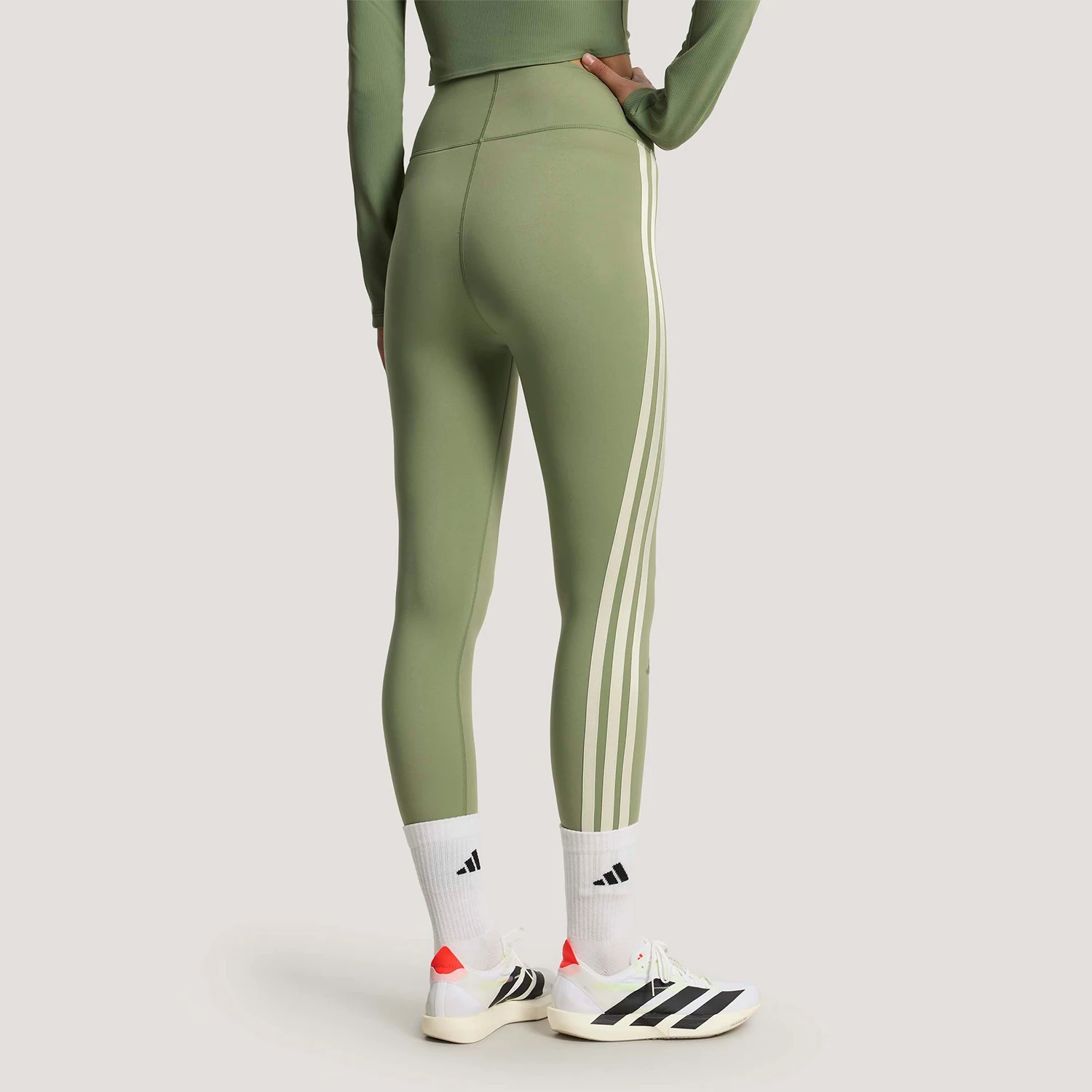 Adidas genuine women's tight fitting high waisted soft yoga pants KV9250