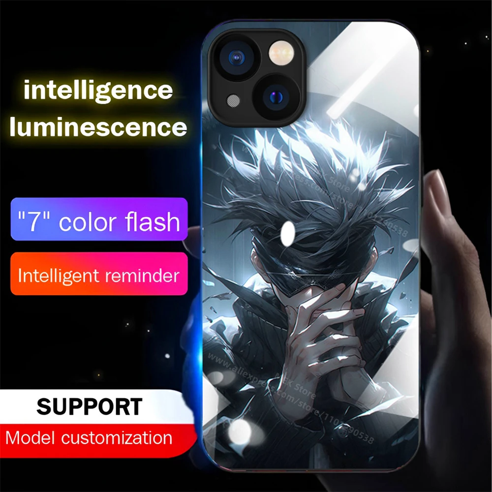 2026 الفاخرة أنيمي الكرتون الذكية مصباح ليد دعوة مضيئة قضية الهاتف لسامسونج S25 S24 S23 S22 S21 S20 FE ملاحظة 20 زائد الترا #2