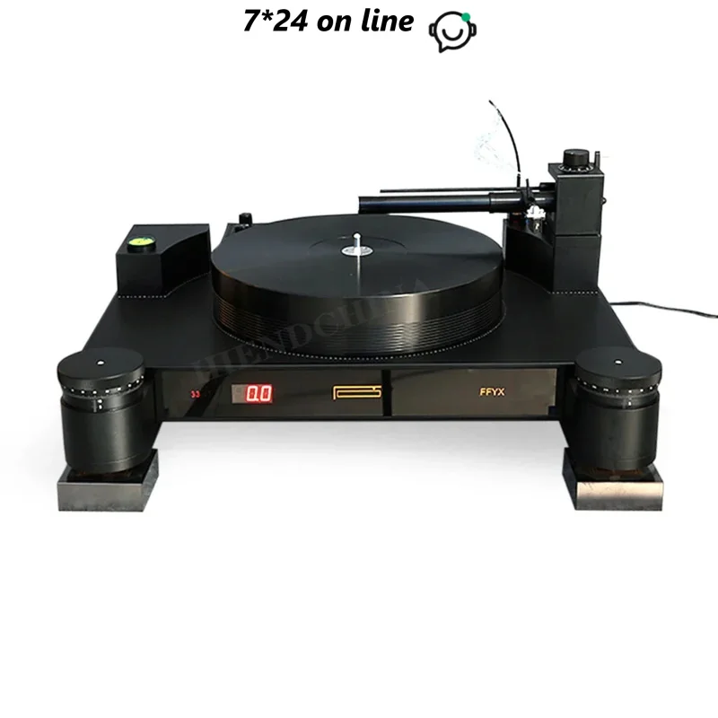 FFYX T1803 LP Turntable Player Rolamento de ar Tonearm Tone War sem cartucho