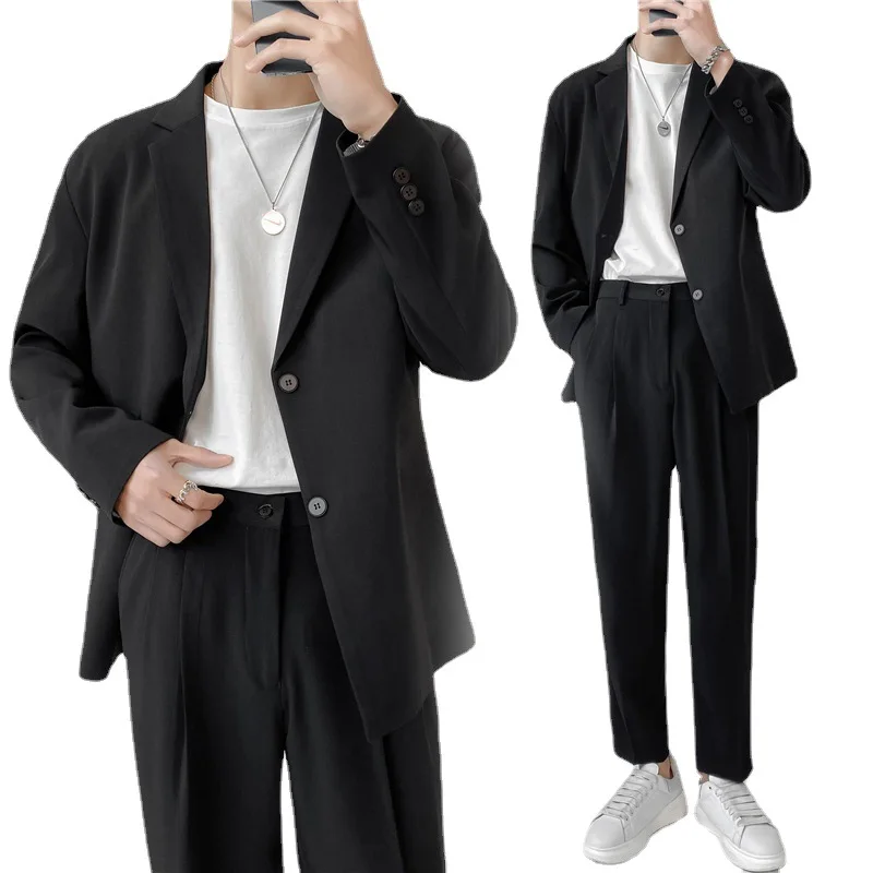 Trajes informales para hombre, chaqueta de dos piezas con un solo pecho, pantalones hechos a medida, fiesta, ocasión Formal