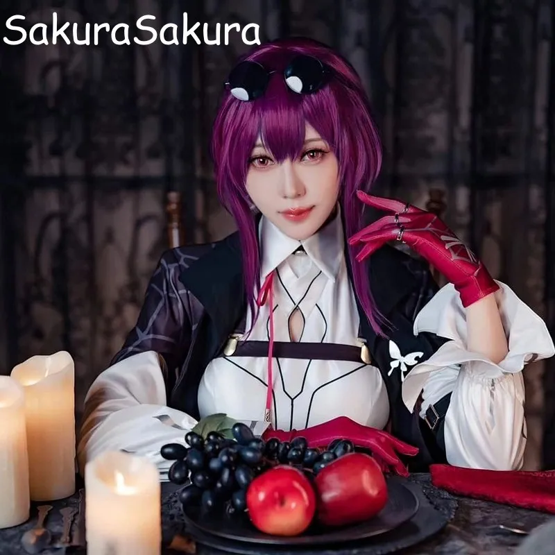 Kafka Fantasia Cosplay para Mulher, Jogo Honkai: Star Rail, Peruca Cosplay