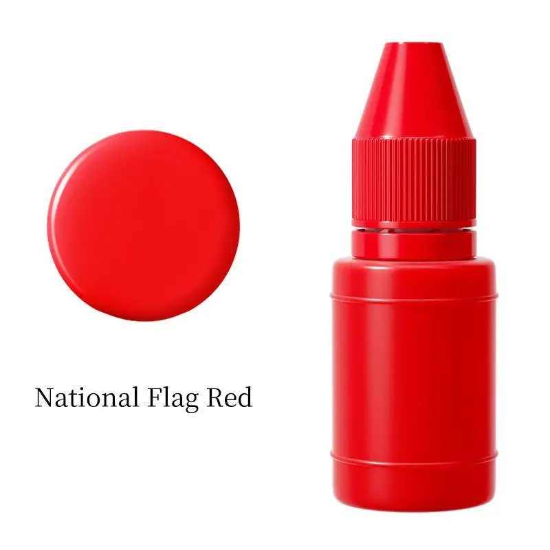 10ml Ink Textile Clothes Photosensitive Office Supplies Printing Oil Ink Official Seal Financial Stamp Ink Printing Oil 35Colors
