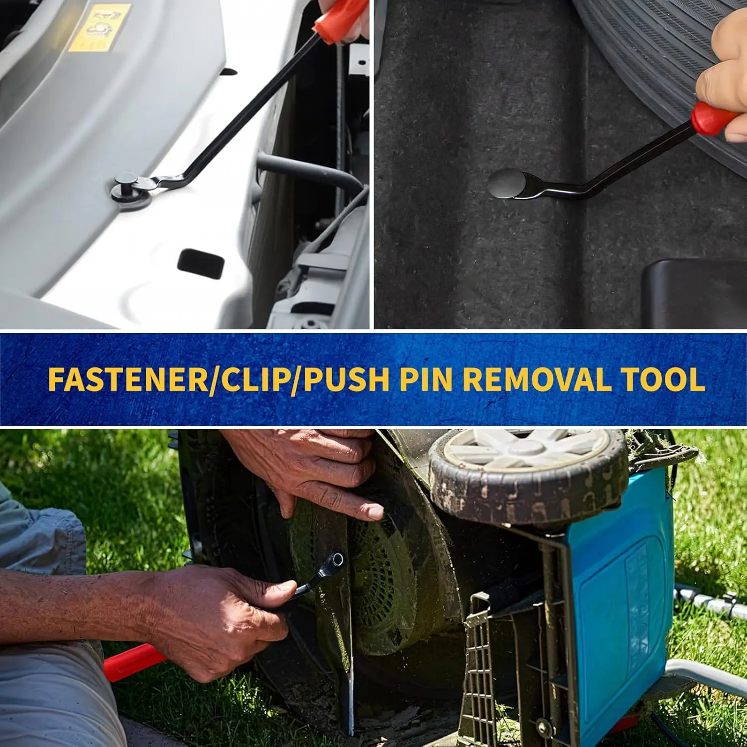 Kit d'outils de retrait de garniture de voiture, outils de rembourrage, outil de levier de retrait de Clip automatique pour dissolvant de fixation de panneau de tableau de bord de porte 5 pièces