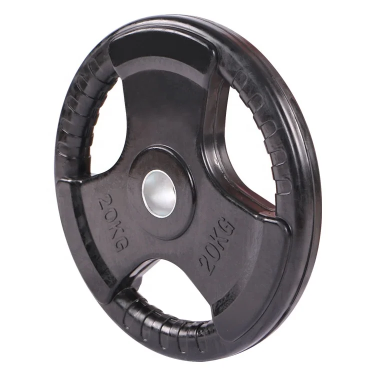 Custom Logo Fitness Gym Rubber Weight Lifting Disc Plate Dumbbells Barbells Grip Plates 20kg 5kg 10kg 25kg Training Custom