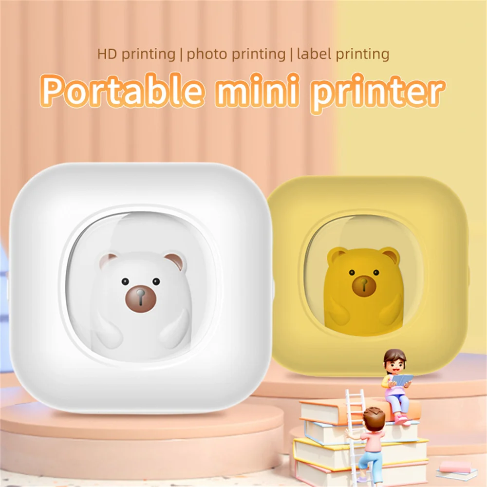 Cute Thermal HD Printing Children Photo Printing Adhesive Label Printing Portable Mini Printer