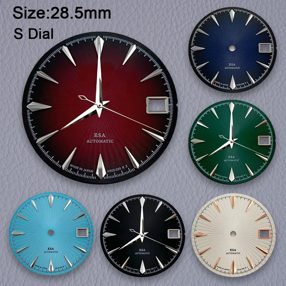 

Высококачественный новый циферблат S Logo 28,5 мм с вертикальным узором для механизмов NH35/NH36, аксессуары для модификации часов
