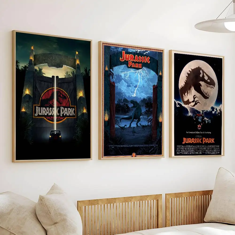 J-Jurassic P-Park динозавр постер фильма высокого качества печать водостойкая настенная художественная наклейка для бара гостиная Декор подарок