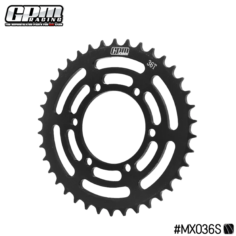 GPM Koolstofstalen naafkettingwiel voor LOSI 1/4 Promoto MX SM motorfiets LOS262003