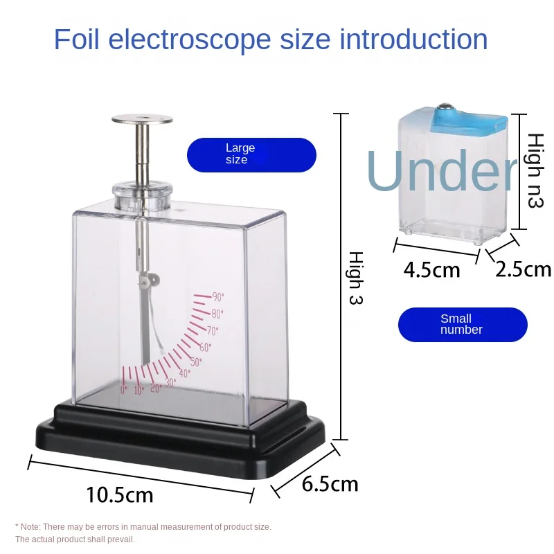 Electrostatic experiment set friction experiment set foil electroscope glass rod glue stick teaching