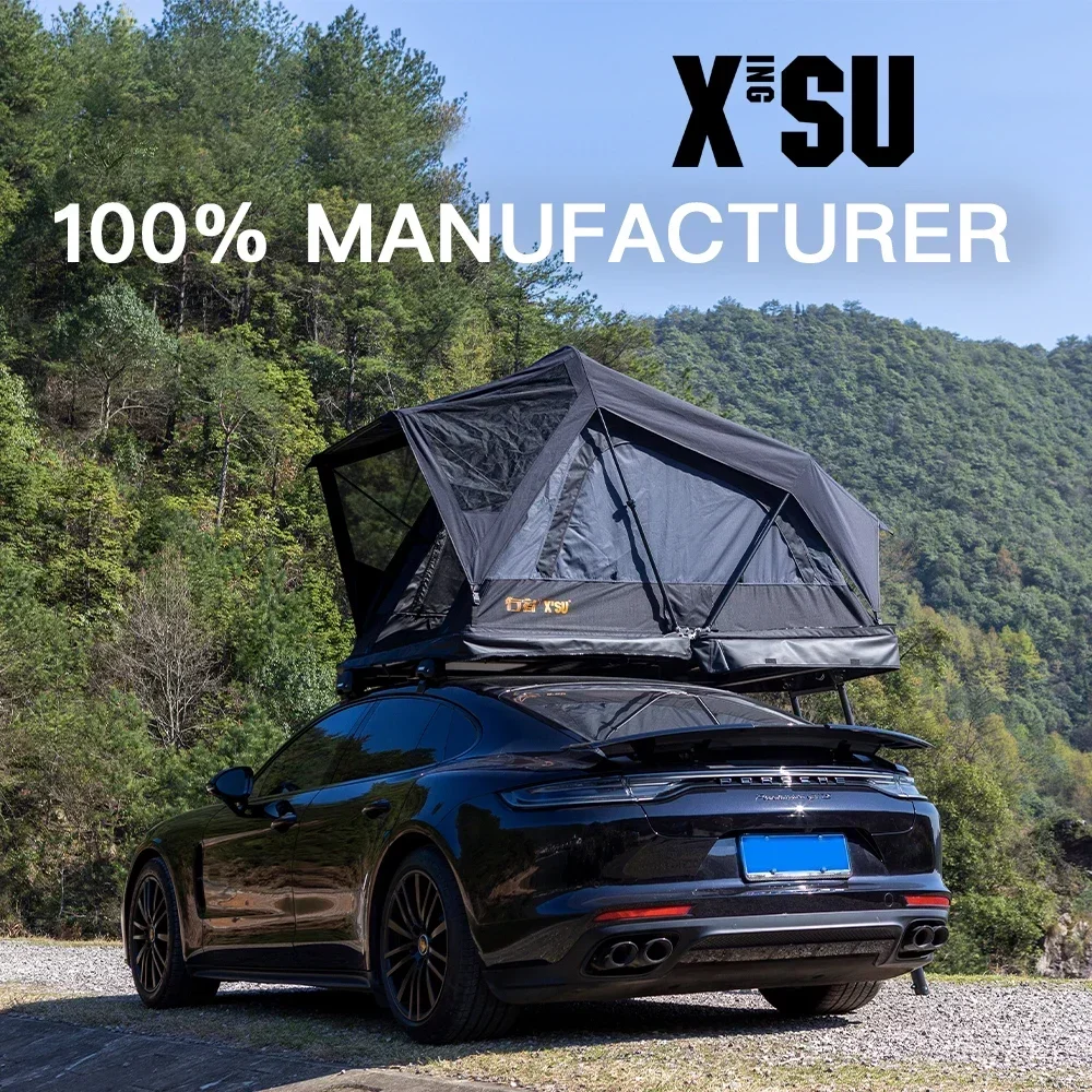 Xscamper 2 Person Car Soft small slim 4x4 Roof Tent Ladder aluminum hard shell Camping Truck hardtop ikamper alu cab roof  tent