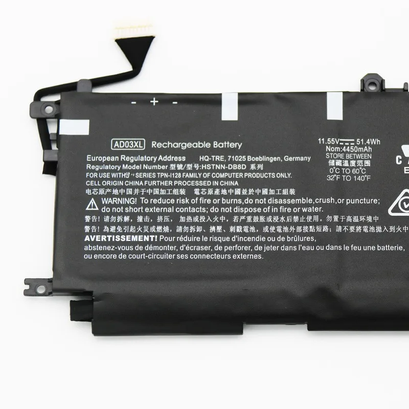 AD03XL bateria do laptopa HP TPN-128 zazdrości AD017TX 13-AD141NG 105TX 11.55V 51.4Wh