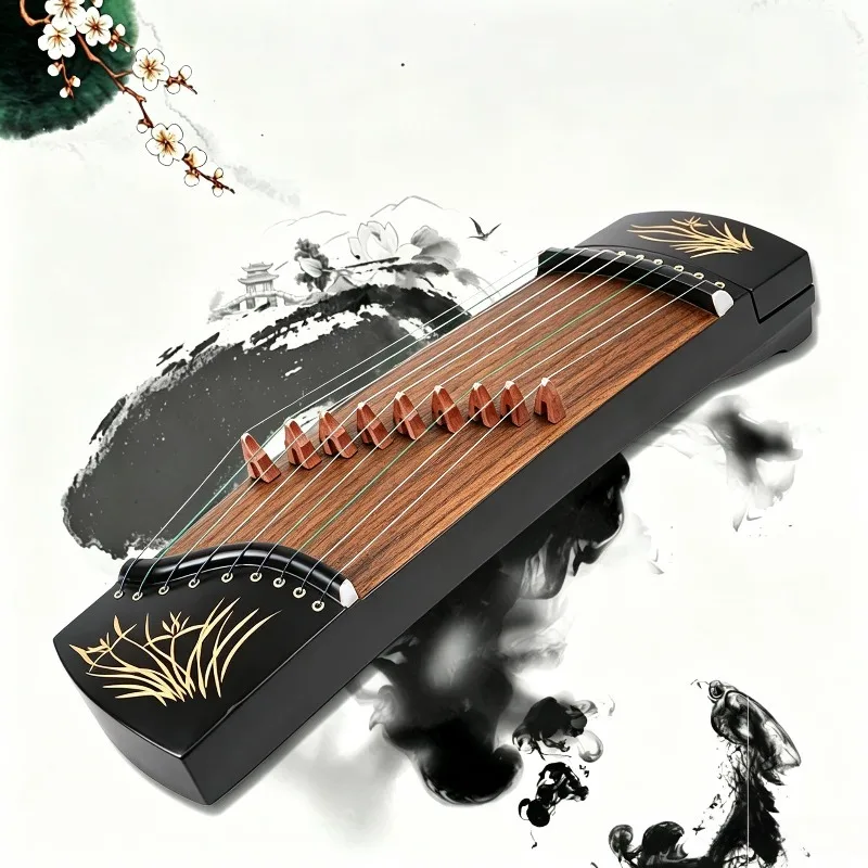 Chinese Instrument Guzheng Mini Wooden Traditional Professional Portable Practice String Instruments Finger Tip Accessories