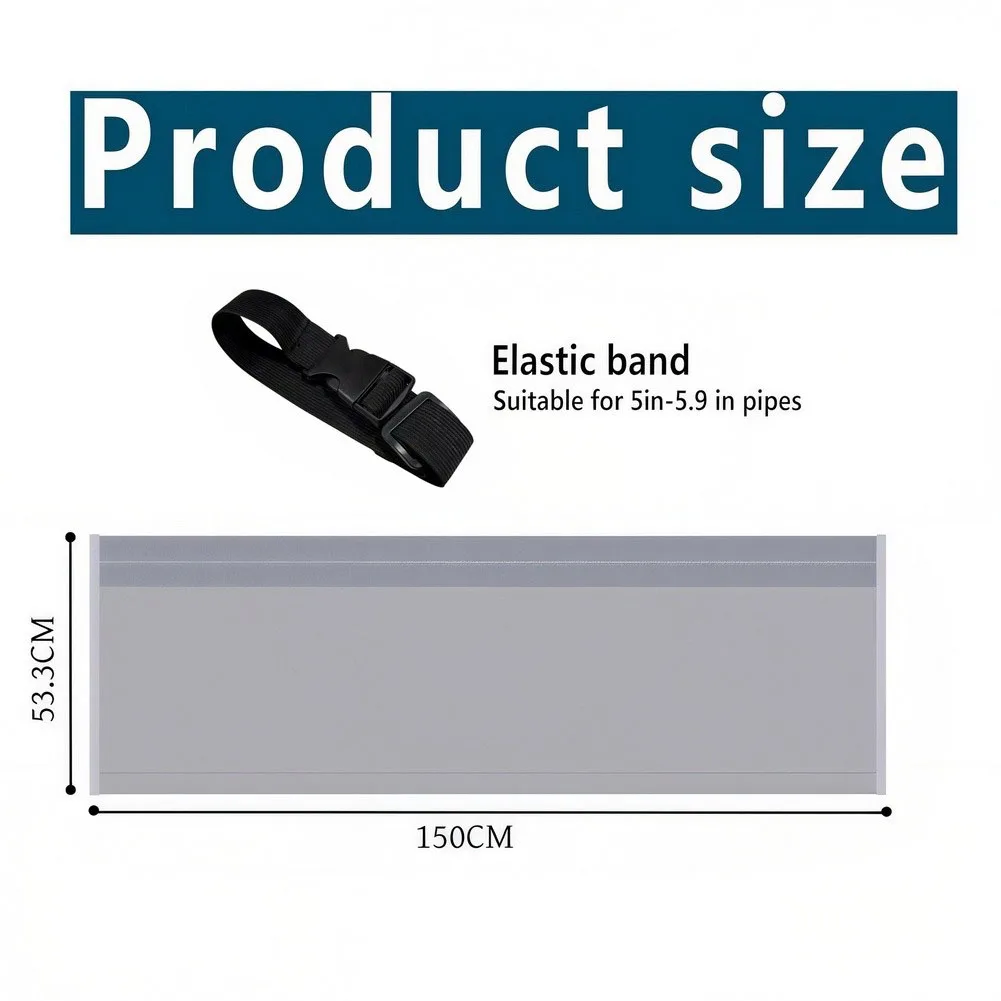 Insulated AC Hose Cover Sleeve 5 Inch 5.9 Inch Black Gray Polyester For Portable Air Conditioner For Exhaust Tube Energy Saving