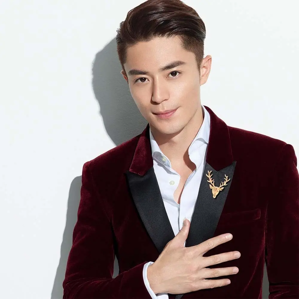 شخصية الحيوان الأيائل رئيس بروش سبيكة التلبيب دبوس عيد الميلاد شارة الملابس شارة بدبابيس الغزلان بروش معدني الفتيات #5