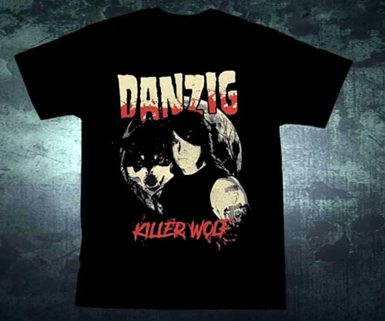 

Футболка Danzig Killer Wolf, Винтажная Футболка Danzig Killer, футболка Danzig Killer