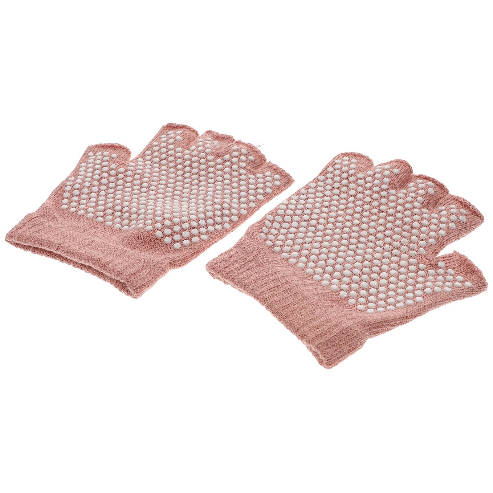 

Yoga Gloves Half Finger Non-slip Fingerless Knitted Fitness Workout Breathable Sweat-absorbing Durable Anti-slip Palm Design