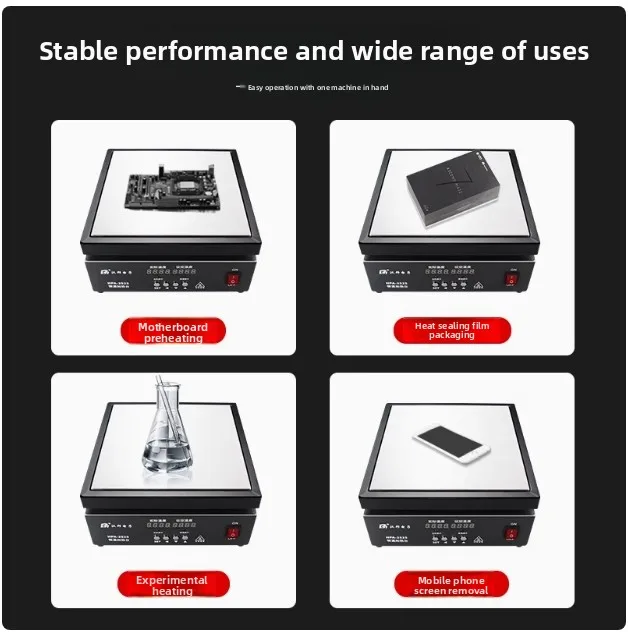 B250 Digital Display Temperature Control Pcb Heating Platform 300W-3300W LED Heating Element Preheating Station Heating Table