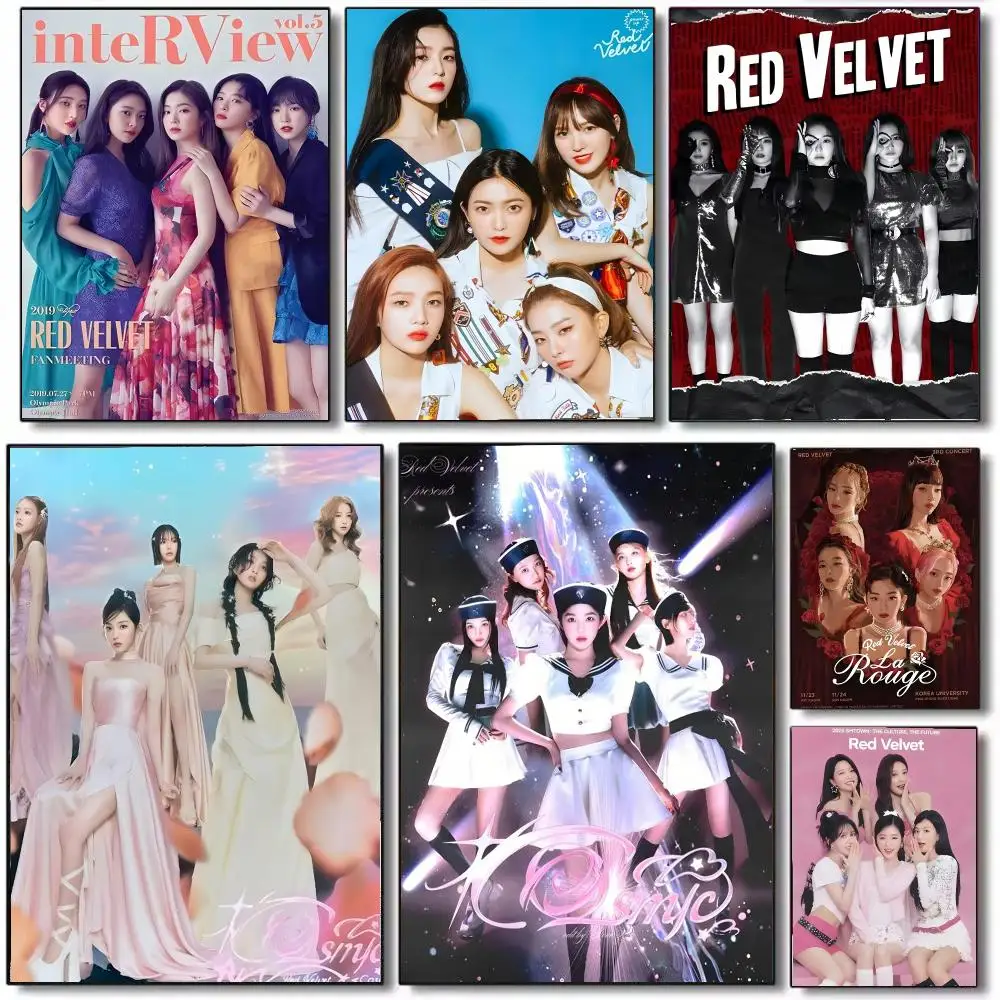 Singer R-Red Velvet Poster Wall Art Printed Decor Sticker Stylish Home Gift for Living Room Bedroom Corridor Cafe