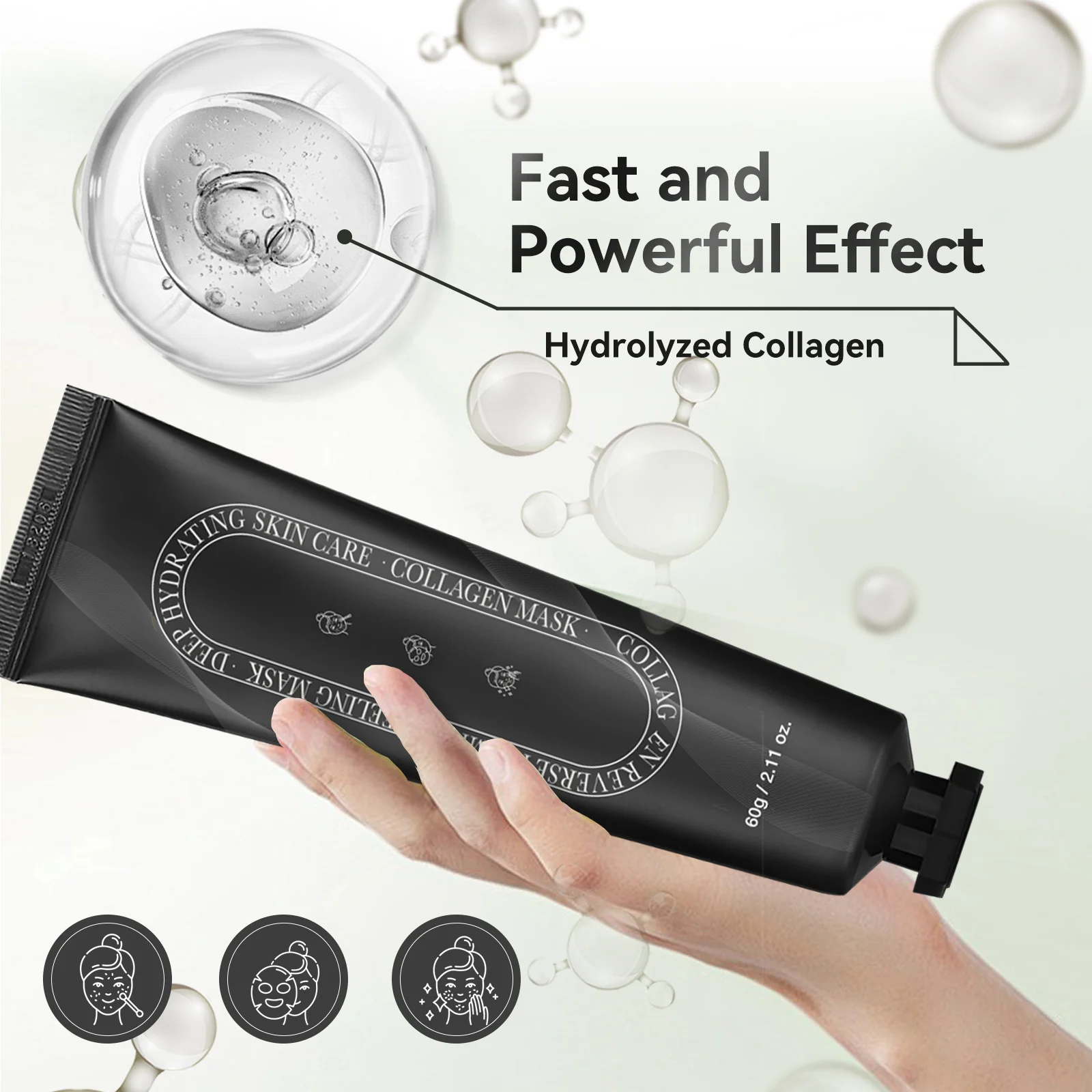 

Collagen Mask Lifting Firming Deep Hydrolyzed Moisturizing Skin Care Soothes Redness Reduce Fine Lines Sleeping Facial Mask