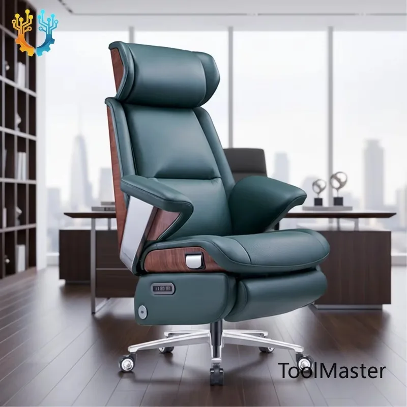 

[2026]High-tech Electric Leather Executive Chair Equipped With Six-button Hand Control Massage Ventilation Function