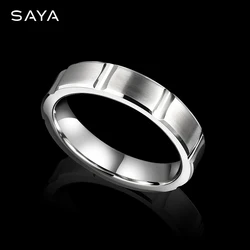 Rings For Men Original Fashion Male Classics 5mm Fine Jewelry Narrow Wedding Engagement Jewelry,Engraving