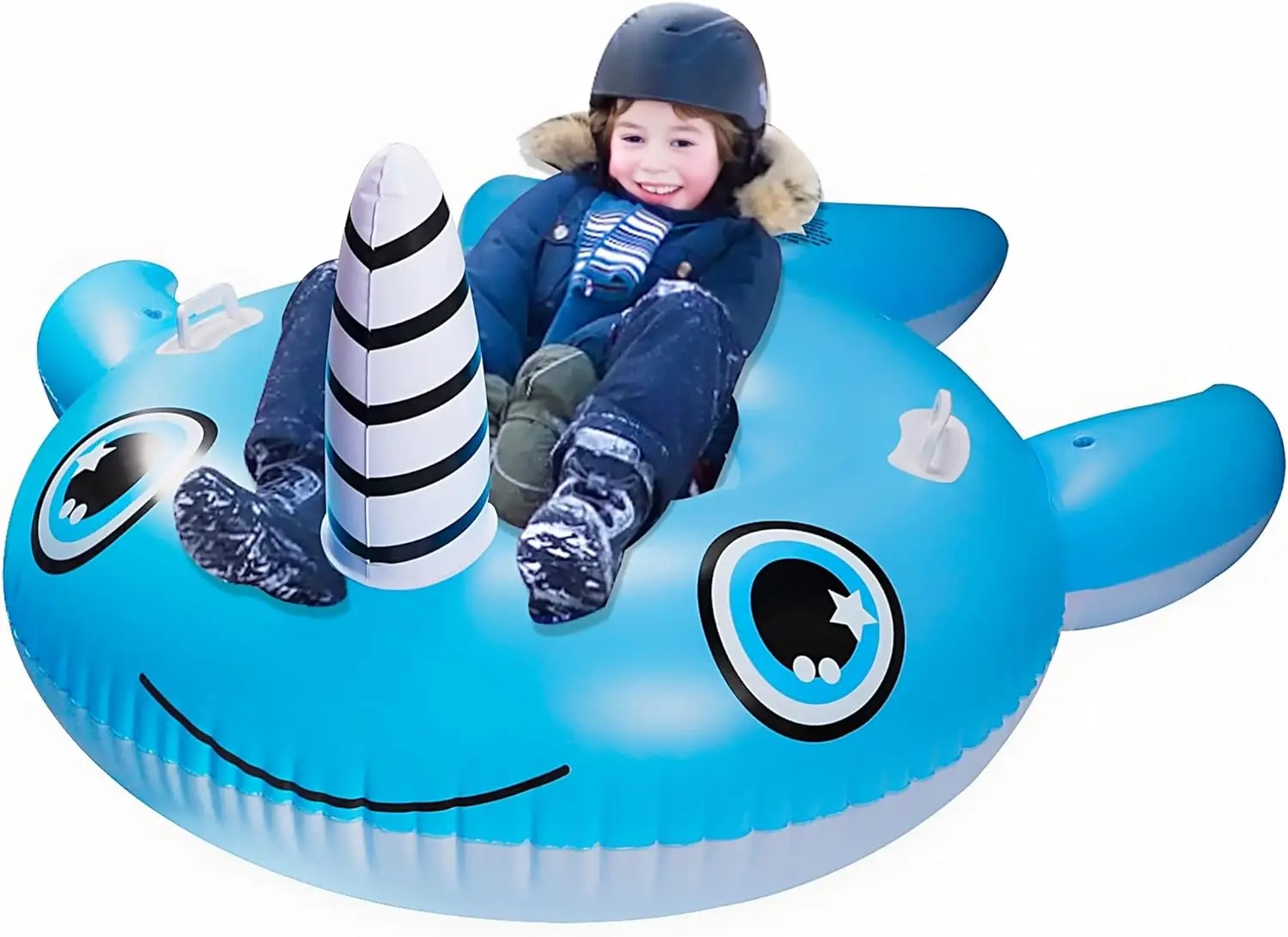 

Inflatable Snow Tube, 62 Inch Winter Heavy Duty Snow Tubing, Inflatable Sled With Handle For Adults And Kids