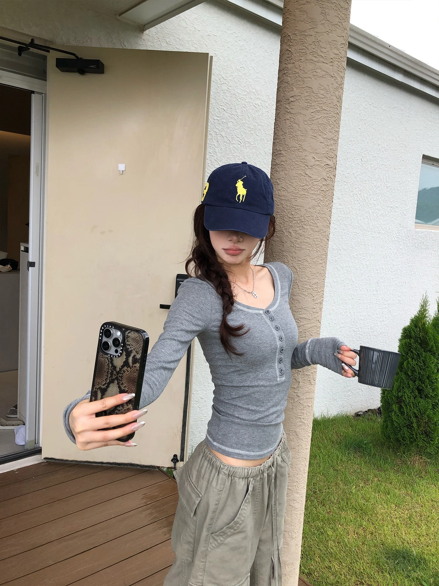 

Slim Fit Long Sve round Ne Base T-irt Women's Spring New Sle Thin Top Comfortable Korean Version Daily Wear