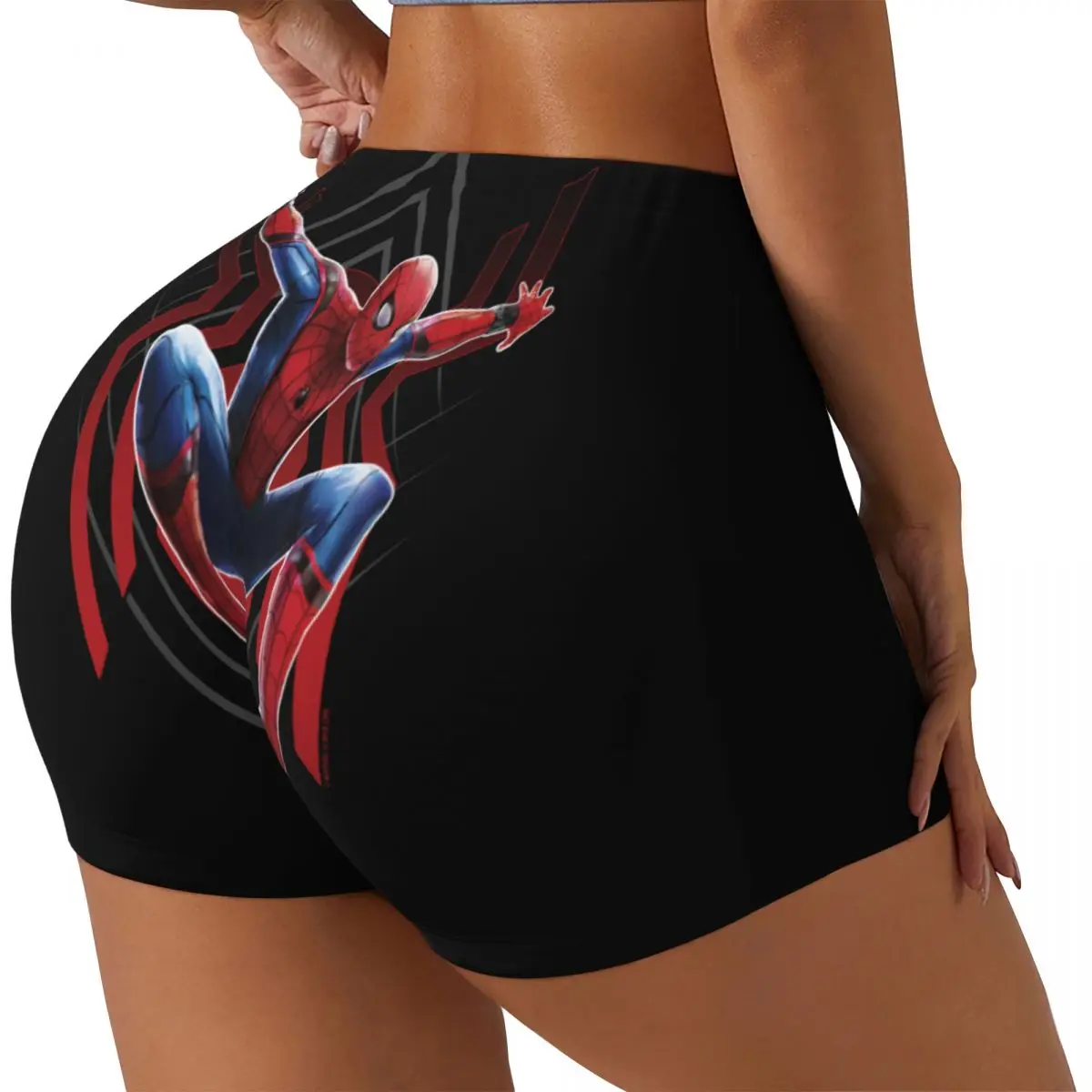 Custom Spiderman Spider Jump Workout Shorts Women Gym Volleyball Biker Yoga Shorts