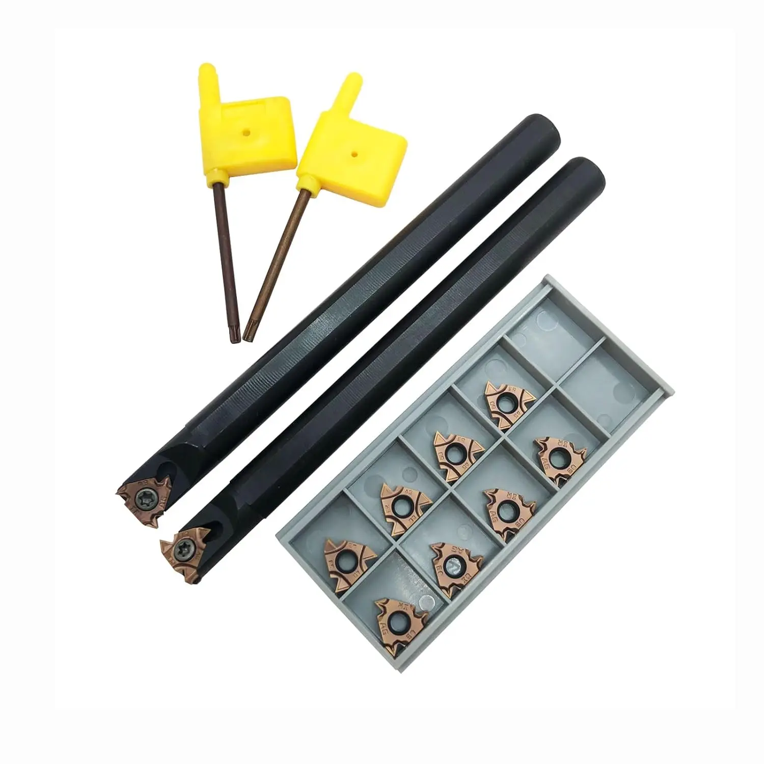 Couro Threading Tool Bit Grupo Barras Boring Externas Turning Tool Holders com 11ir Ag60 16er 16ir Ag60 Carbide