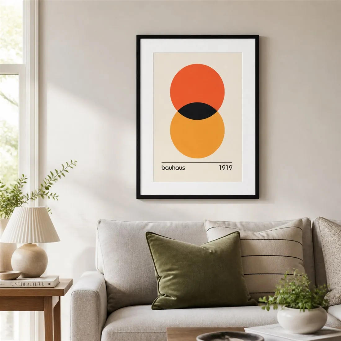 Bauhaus Art Poster,Canvas Wall Print,Modern Art Illustration,High‑Grade Home Decoration Artwork for Bedroom,Living Room,Office