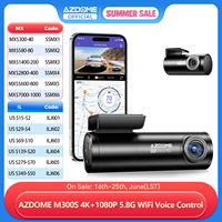 AZDOME M300S 4K Dash Cam Front and Rear, 5.8G WiFi GPS Dash Camera for Cars, Free 64GB SD Card, Voice Control, WDR Night Vision