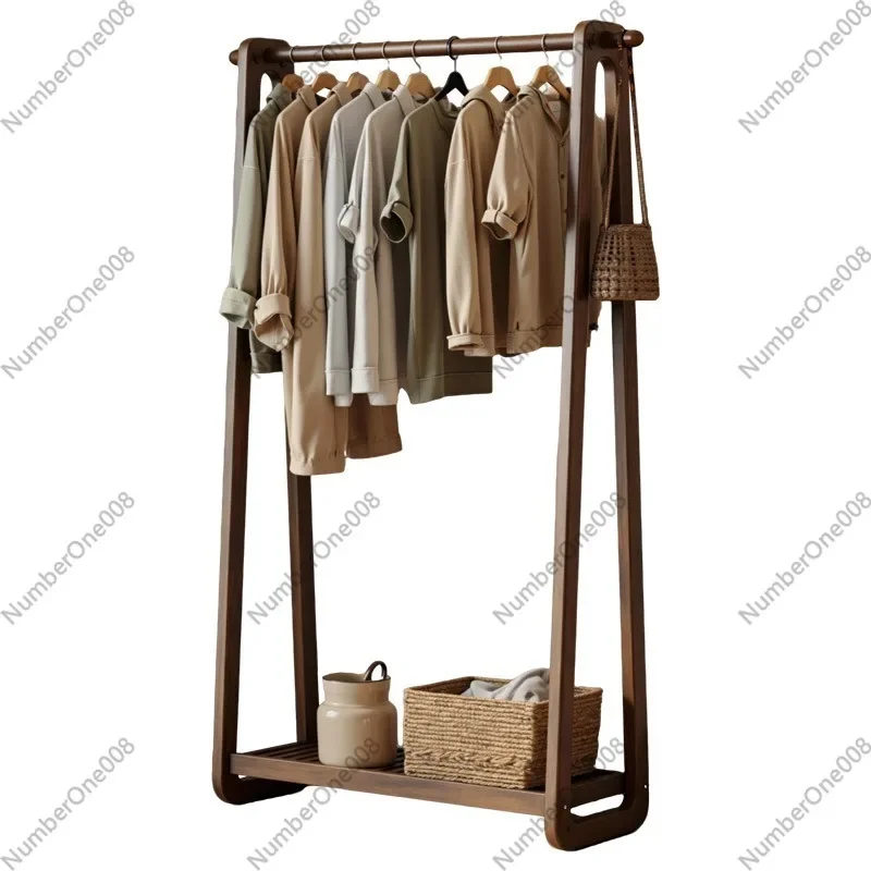 Floor Standing Coat Rack, Clothes Drying Rack on Wheels, Heavy Duty Portable Garment Rack for Bedroom, Laundry Room