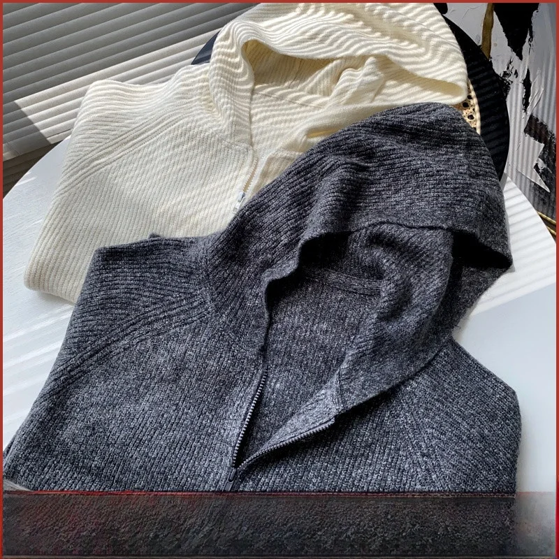 

Шерстяной кардиган на молнии Thi Long Sve, повседневный вязаный свитер для мужчин, модная осенне-зимняя верхняя одежда