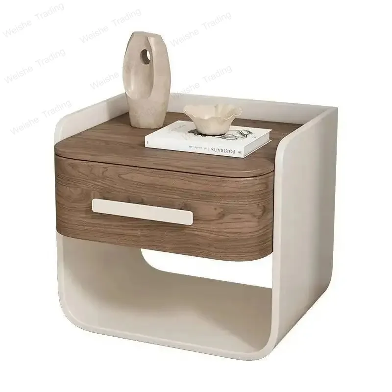 

Aesthetic Storage Modern Nightstands Light De Luxury Style Bedside Design Table Unique Noche Trendy Bedroom Furniture