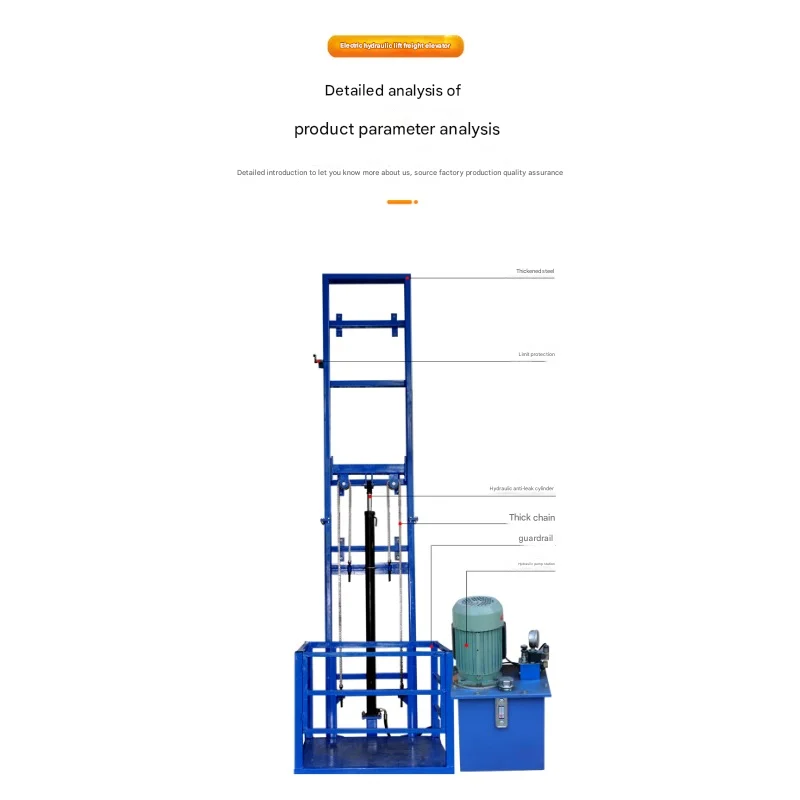 custom.Home Lift Elevator Simple Hydraulic Platform Warehouse and Factory Freight Hoist