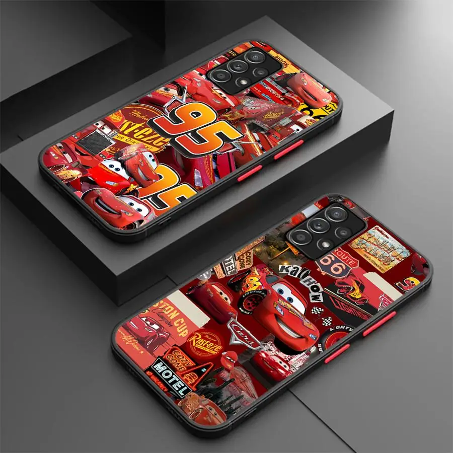 Disney Lightning McQueen Phone Case for Samsung Galaxy A11 A42 A71 A04s A04e A03 Core A03s A02s A50 A30 A70 A10 A20 Clear Edge