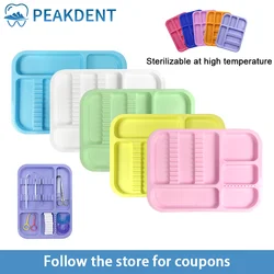 Dental Instrument Tray Separate Tray Autoclavable Colorful Plastic Divided Split Trays for Medical Tattoo Dentistry Tools