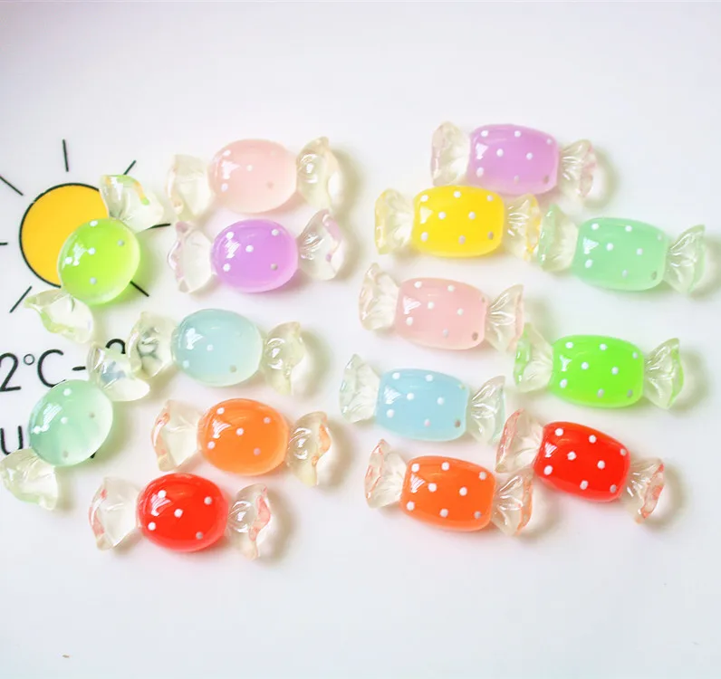 5pcs cute miniso series candy cartoon resin flatback cabochons diy crafts materials jewelry making charms