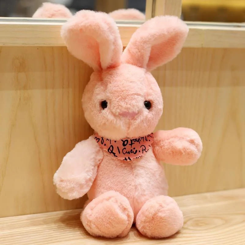 30/40cm Plush Rabbit Five-color Sweater Scarf Stuffed Animal Toy and Hobby Plush Animal Kawaii Accessories Birthday Gift