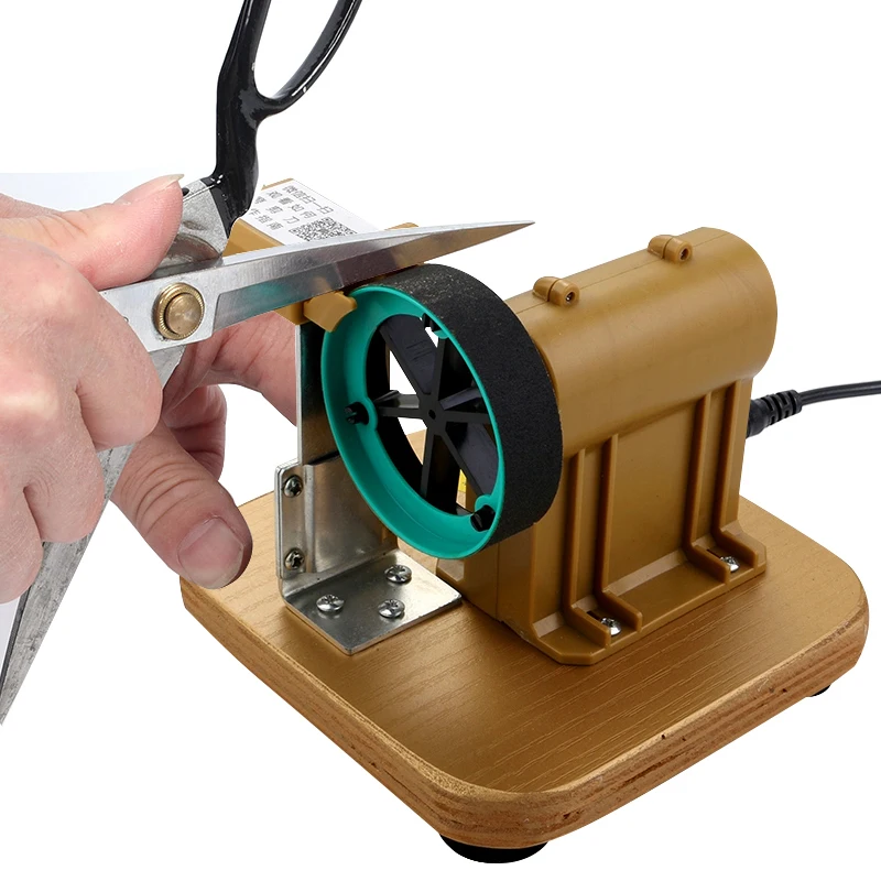 18W Fully Automatic Sharpener Tool With 6PCS Sand Ring Hairdresser Flat Shear Machine Grinding Machine Tailor Scissors