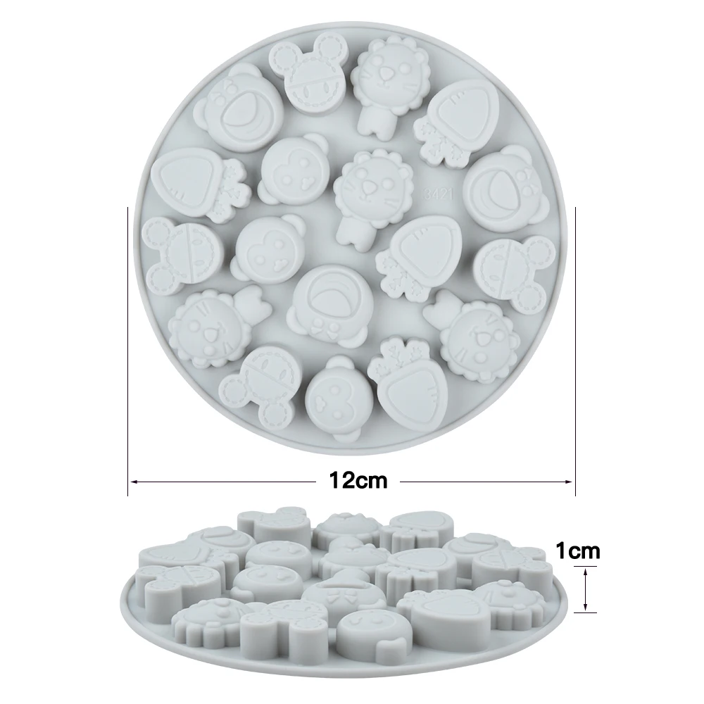 Cartoon Tier Silikon Süßigkeiten Formen für Süßwaren Jello Form Mini Dessert Küchen werkzeuge Zubehör