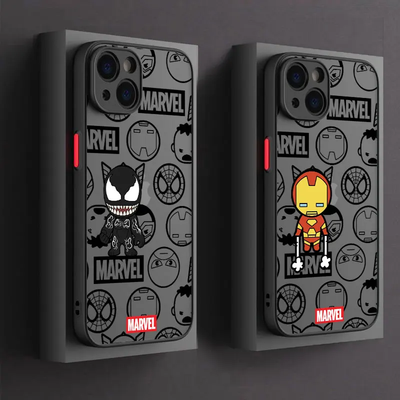 

Avengers Logo Marvel Venom Phone Case For iPhone 17 16 15 Pro Max Case 14 13 12 11 Pro Max 16e 17e Air Mini XS XR X 8 Plus Cover
