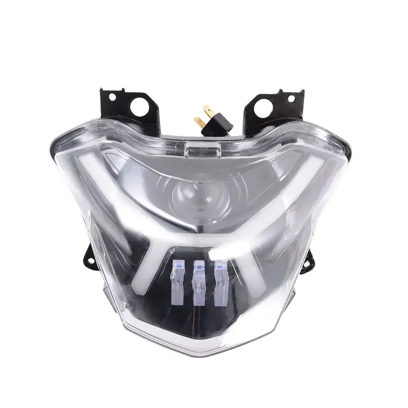 

High Performance Motorcycle LED Black Front Headlight with Hi/Lo Beam for K awasaki Z650 / V ersys X 300