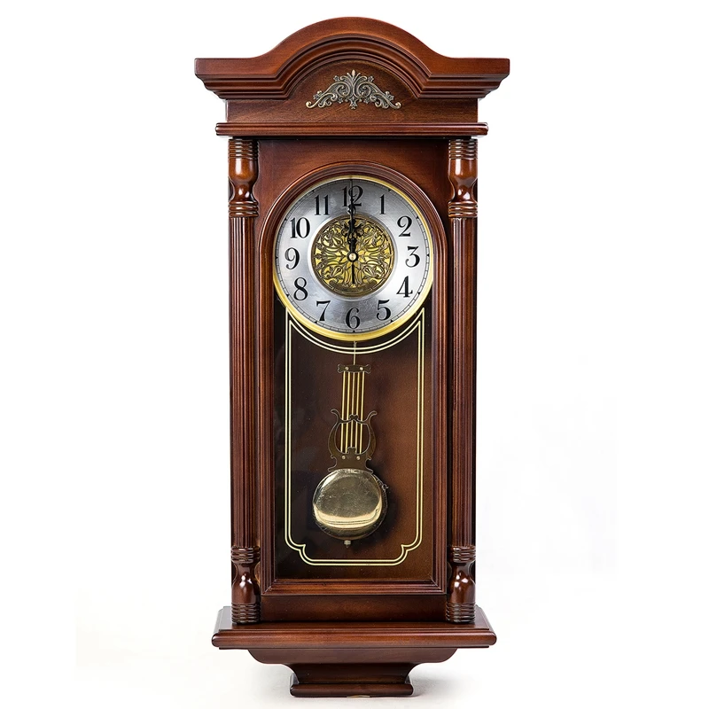 Big Vintage Wall Clock Silent Large Luxury Digital Antique European Wooden Classic Living Room Klok Home Decor AD50WC